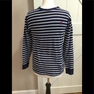 U. S. Polo Medium men’s long sleeve pullover striped top